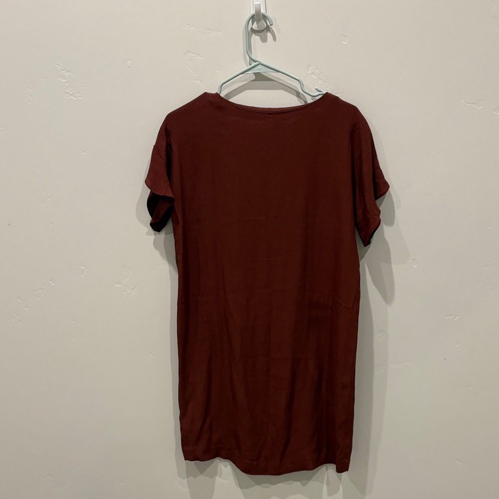 Madewell V-Neck Ruffle Sleeve Top - Dark Red - Picture 3 of 4